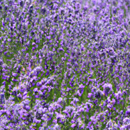  A field of blooming lavender