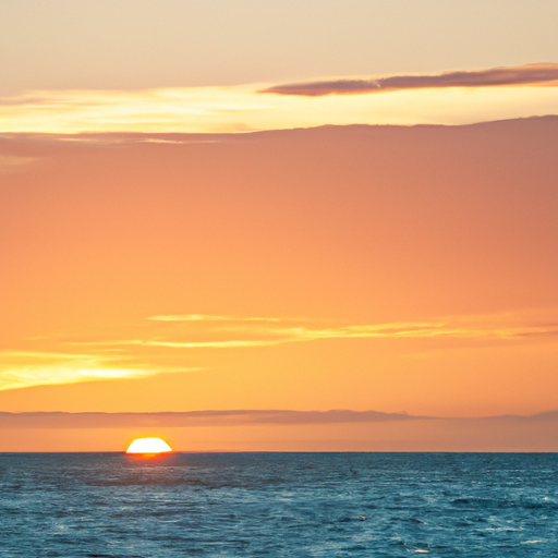 A beautiful sunset over the ocean